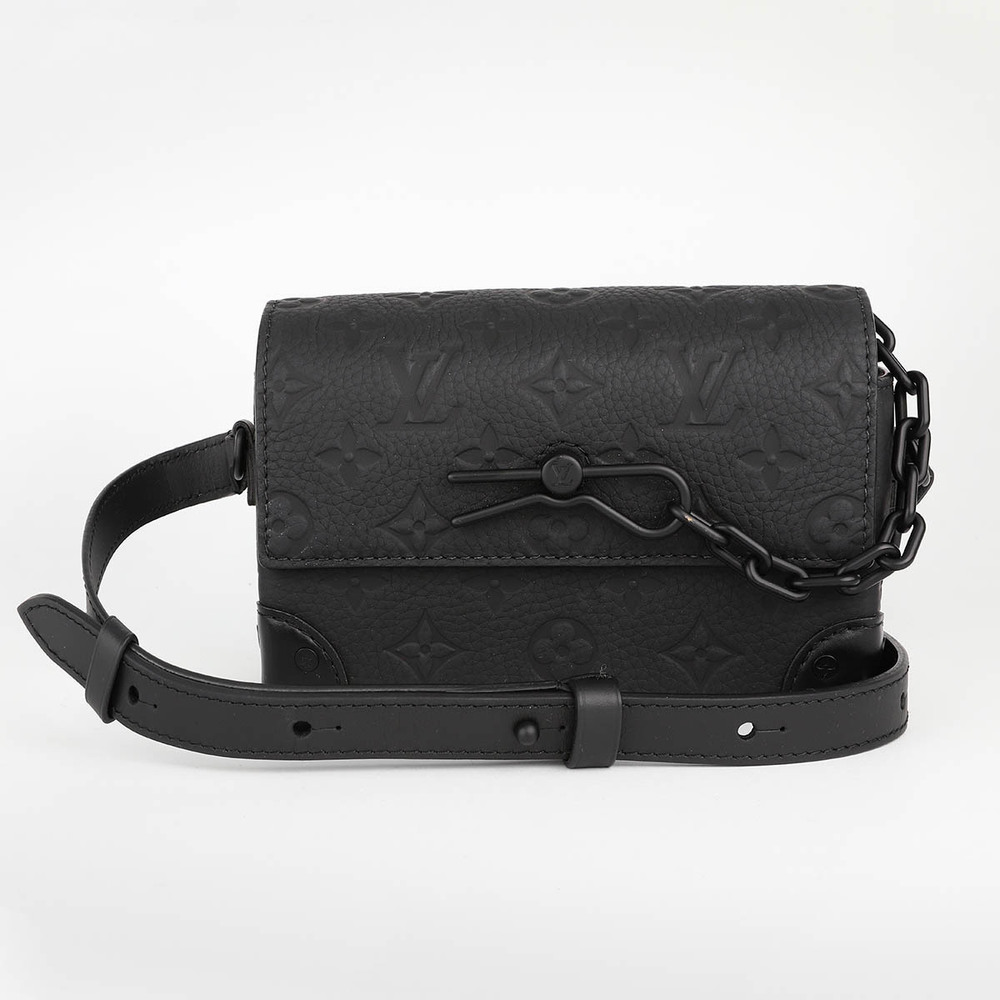 Louis Vuitton Shoulder Bag Taurillon Steamer Wearable Wallet Black